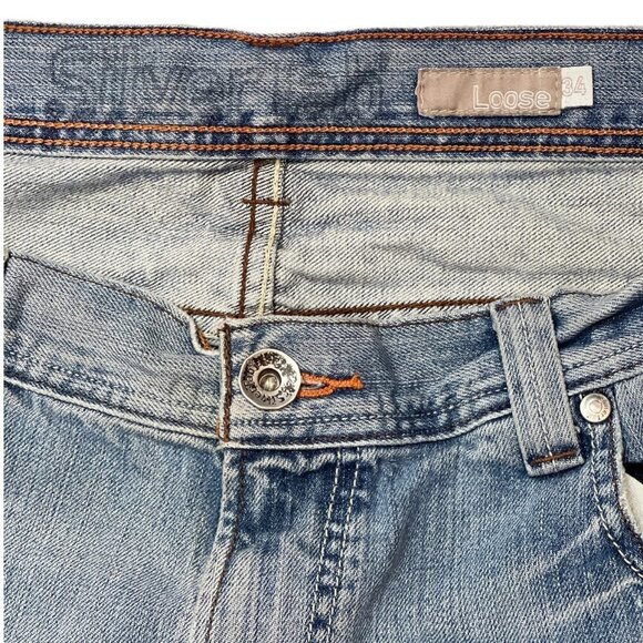 Vintage‎ 90's SILVER TAB LEVI'S Men's Jeans Size 34 Loose Straight Grunge Skater - Picture 9 of 16